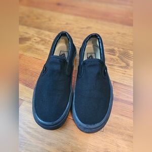 Vans Black Slip-On Shoes Size 7